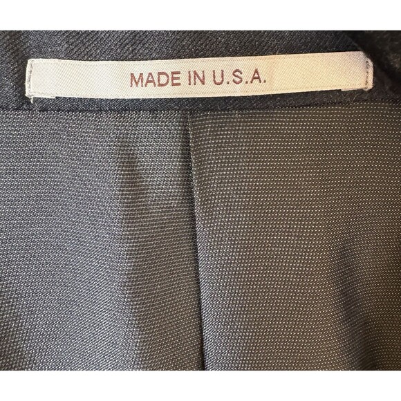 Hickey Freeman Suit Jacket 46Reg Worsted Wool Made in USA Dark Gray - Picture 7 of 12